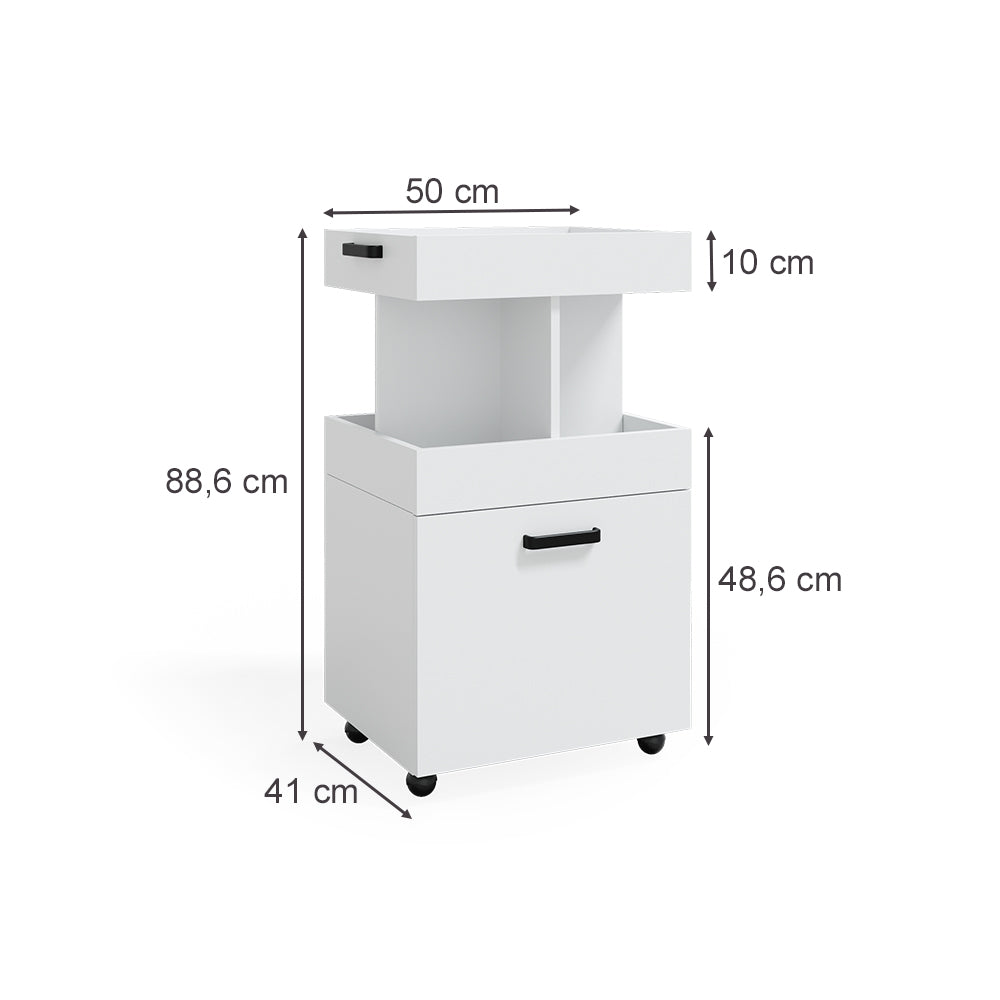 Vicco Carrello cucina Bianco 50 x 88.6 cm