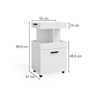 Vicco Carrello cucina Bianco 50 x 88.6 cm