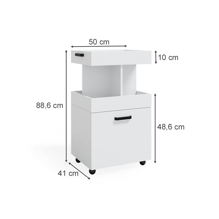 Vicco Carrello cucina Bianco 50 x 88.6 cm