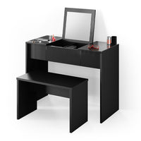 Vicco Panca Nero 70 cm per tavolo da toeletta