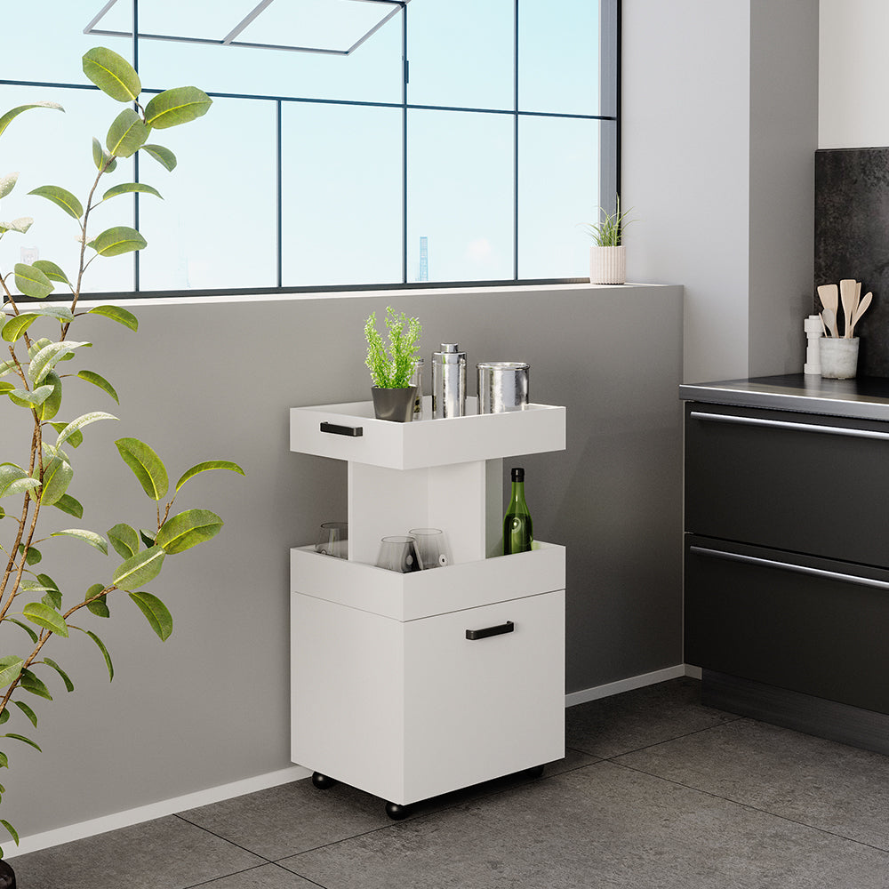 Vicco Carrello cucina Bianco 50 x 88.6 cm