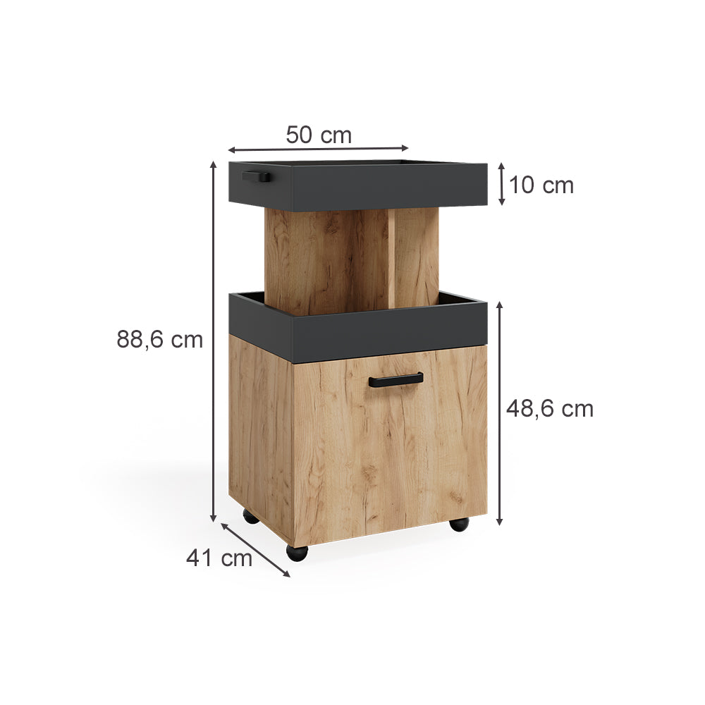 Vicco Carrello cucina Quercia dorata 50 x 88.6 cm