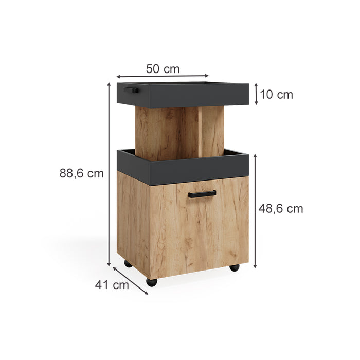 Vicco Carrello cucina Quercia dorata 50 x 88.6 cm