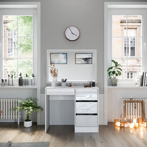 Vicco Tavolo da toeletta Bianco 40 cm Senza specchio