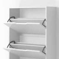 Vicco Scarpiera da ingresso Bianco 22 x 169 cm 5 scomparti