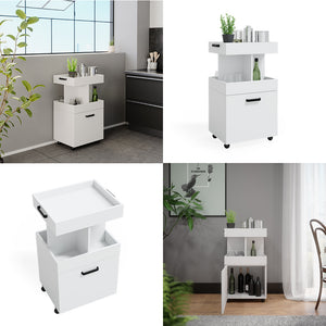 Vicco Carrello cucina Bianco 50 x 88.6 cm