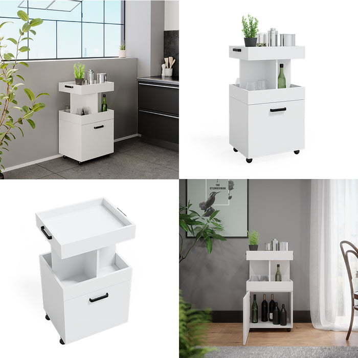 Vicco Carrello cucina Bianco 50 x 88.6 cm