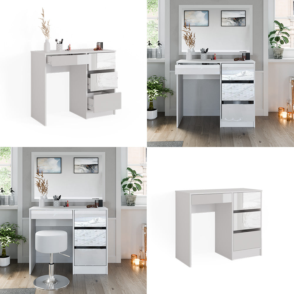 Vicco Tavolo da toeletta Bianco 40 cm Senza specchio