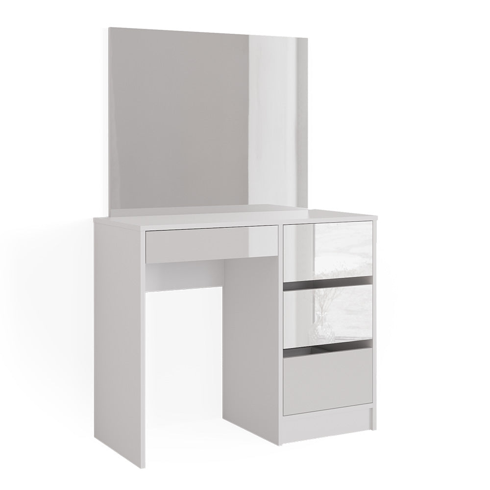 Comodino Vicco bianco, con specchio, 40 cm