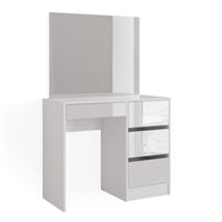 Comodino Vicco bianco, con specchio, 40 cm