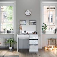 Comodino Vicco bianco, con specchio, 40 cm