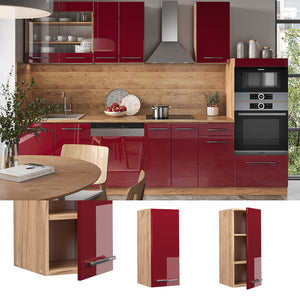 Vicco Pensile da cucina Rosso bordeaux lucido 30 cm