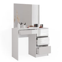 Comodino Vicco bianco, con specchio, 40 cm