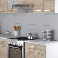 Vicco Cucina angolare completa Bianco/Sonoma 247 x 167 cm , PL Marmo