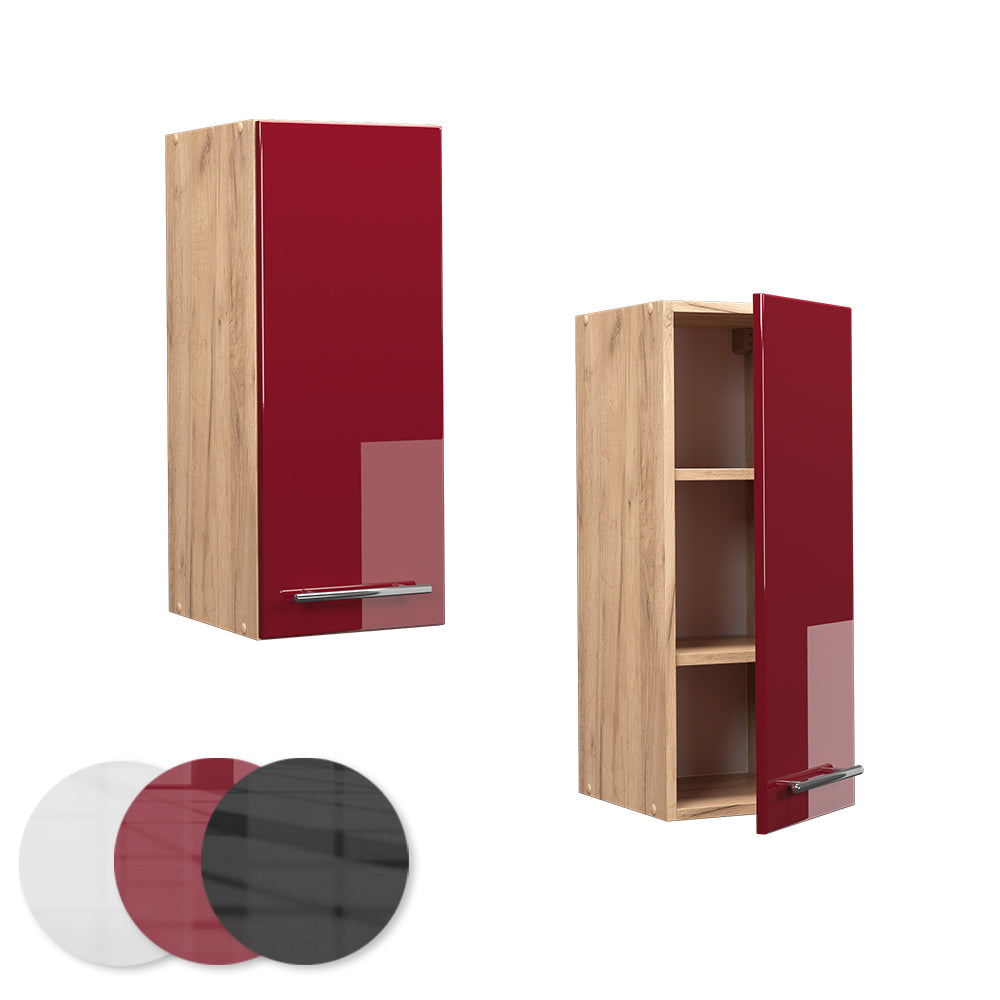 Vicco Pensile da cucina Rosso bordeaux lucido 30 cm