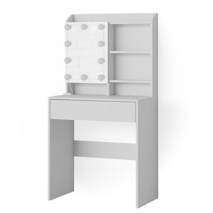 Vicco Tavolo da toeletta Bianco 70 cm con illuminazione a LED