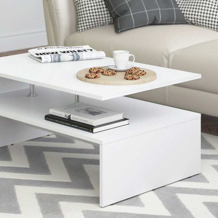 Vicco Tavolino da salotto Bianco 90 x 60 cm