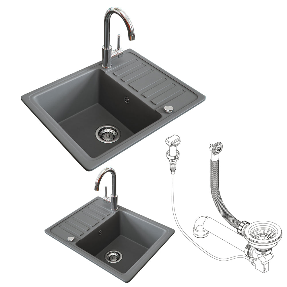 Bergström Lavello Grigio 57.5 x 46 cm con asciugatura