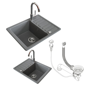 Bergström Lavello Grigio 57.5 x 46 cm con asciugatura