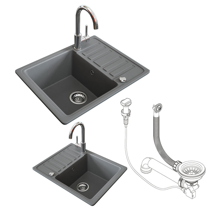 Bergström Lavello Grigio 57.5 x 46 cm con asciugatura