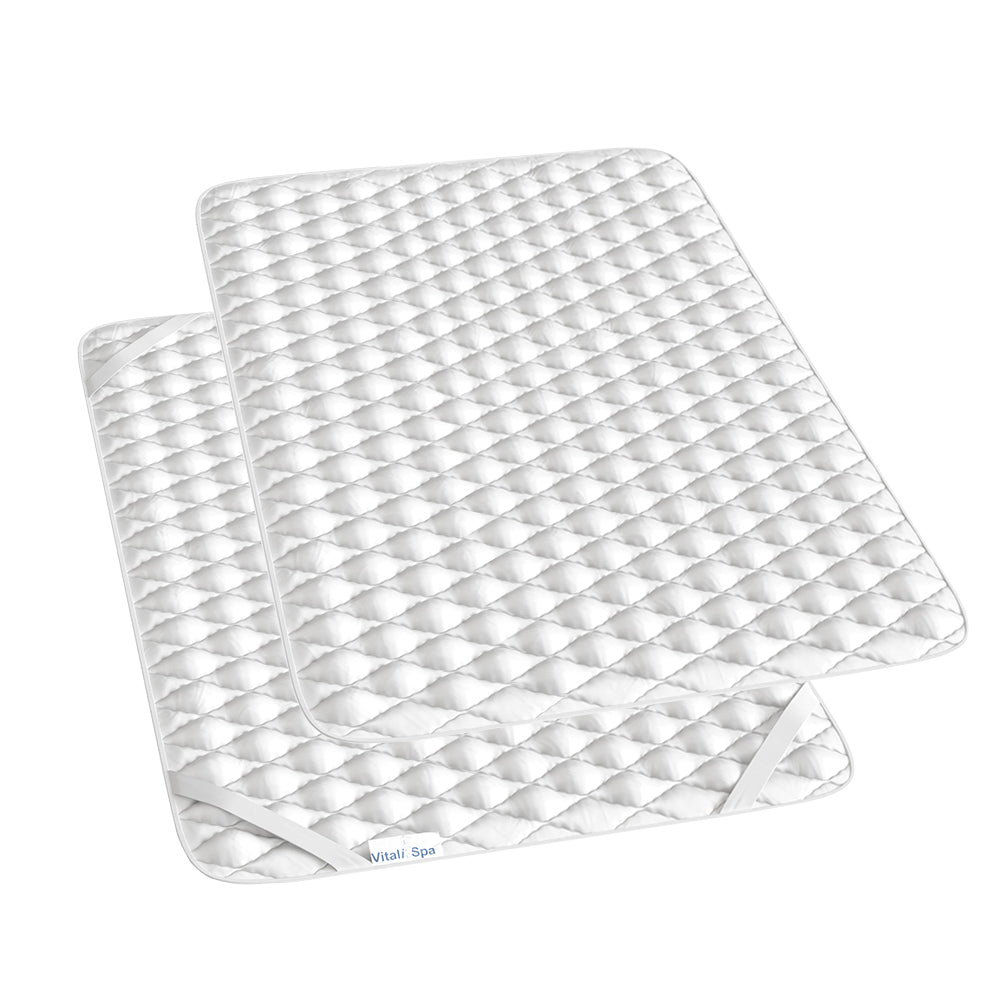 Vitalispa Сoprimaterasso Bianco 140 x 200 cm Lavabile fino a 60°C e adatto all'asciugatrice