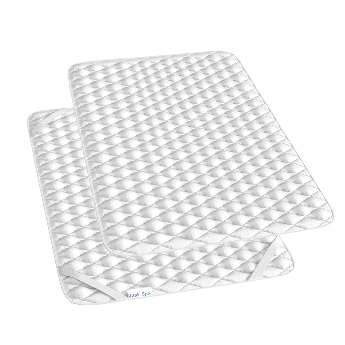 Vitalispa Сoprimaterasso Bianco 140 x 200 cm Lavabile fino a 60°C e adatto all'asciugatrice