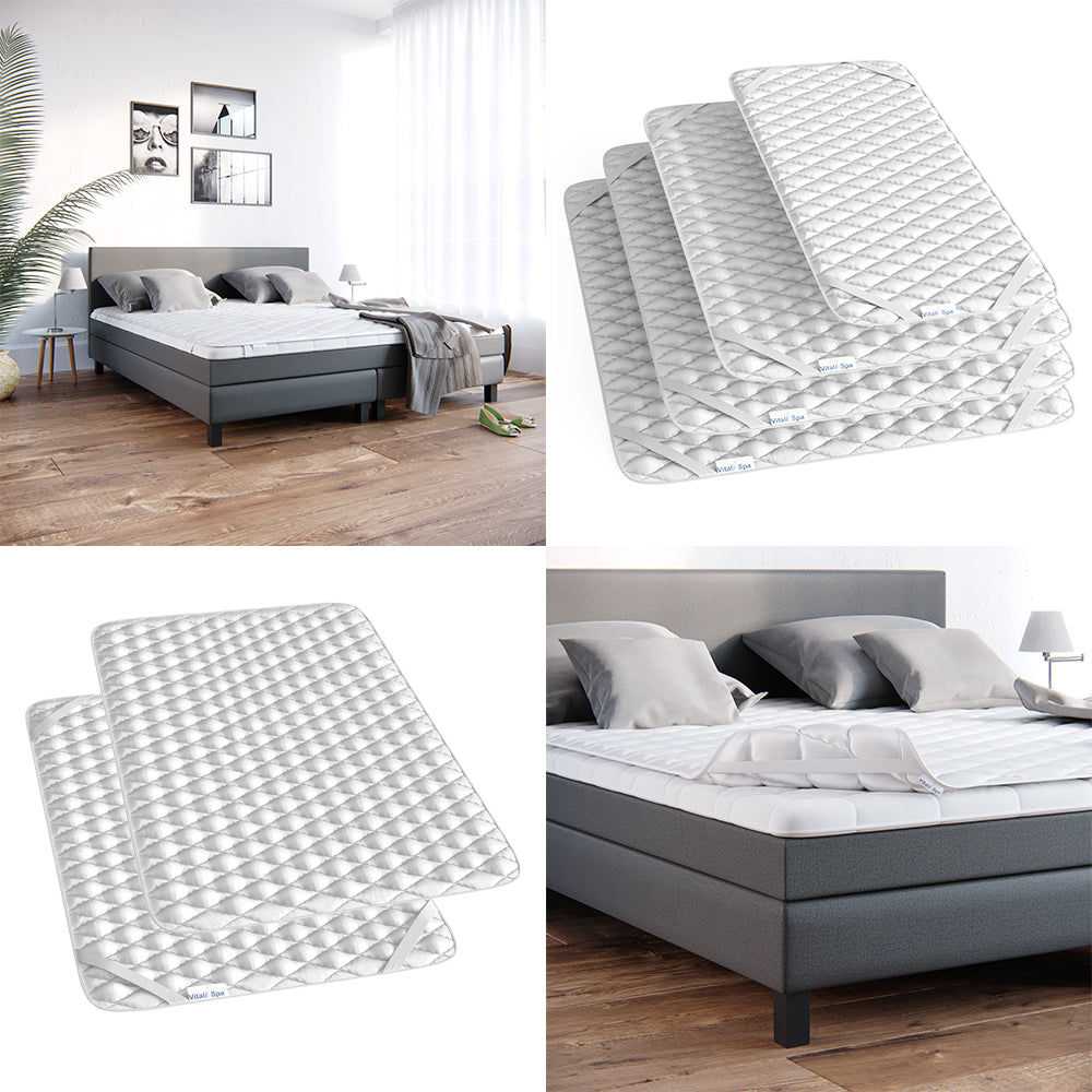 Vitalispa Сoprimaterasso Bianco 140 x 200 cm Lavabile fino a 60°C e adatto all'asciugatrice