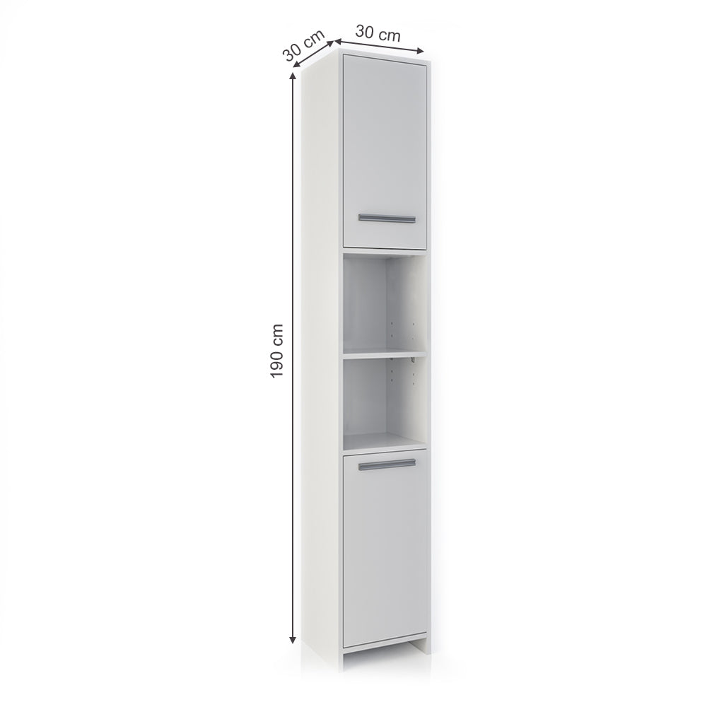 Vicco Mobile bagno alto Bianco 30 x 190 cm