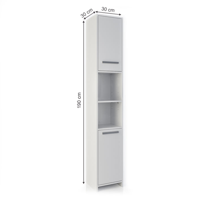Vicco Mobile bagno alto Bianco 30 x 190 cm