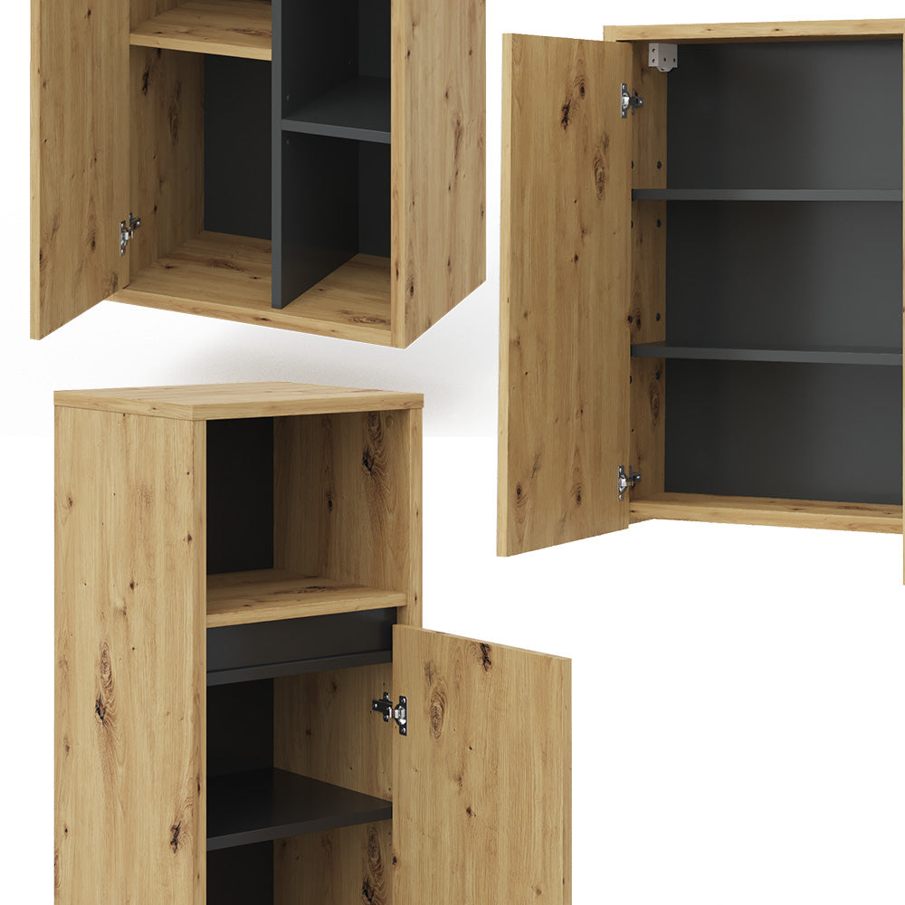 Vicco Set mobili bagno Marrone 4 parti