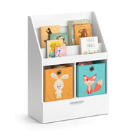 Vicco Libreria bambini Bianco 31.2 x 96.2 cm con cassetto e 2 scatole pieghevoli opt.6