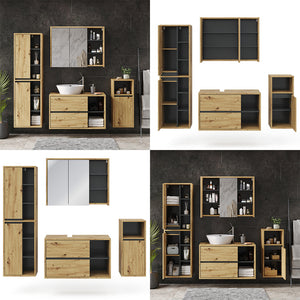 Vicco Set mobili bagno Marrone 4 parti