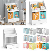 Vicco Libreria bambini Bianco 31.2 x 96.2 cm con cassetto e 2 scatole pieghevoli opt.6