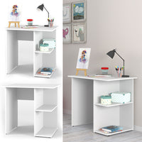 Vicco Scrivania con ripiani Bianco 82 x 60 cm