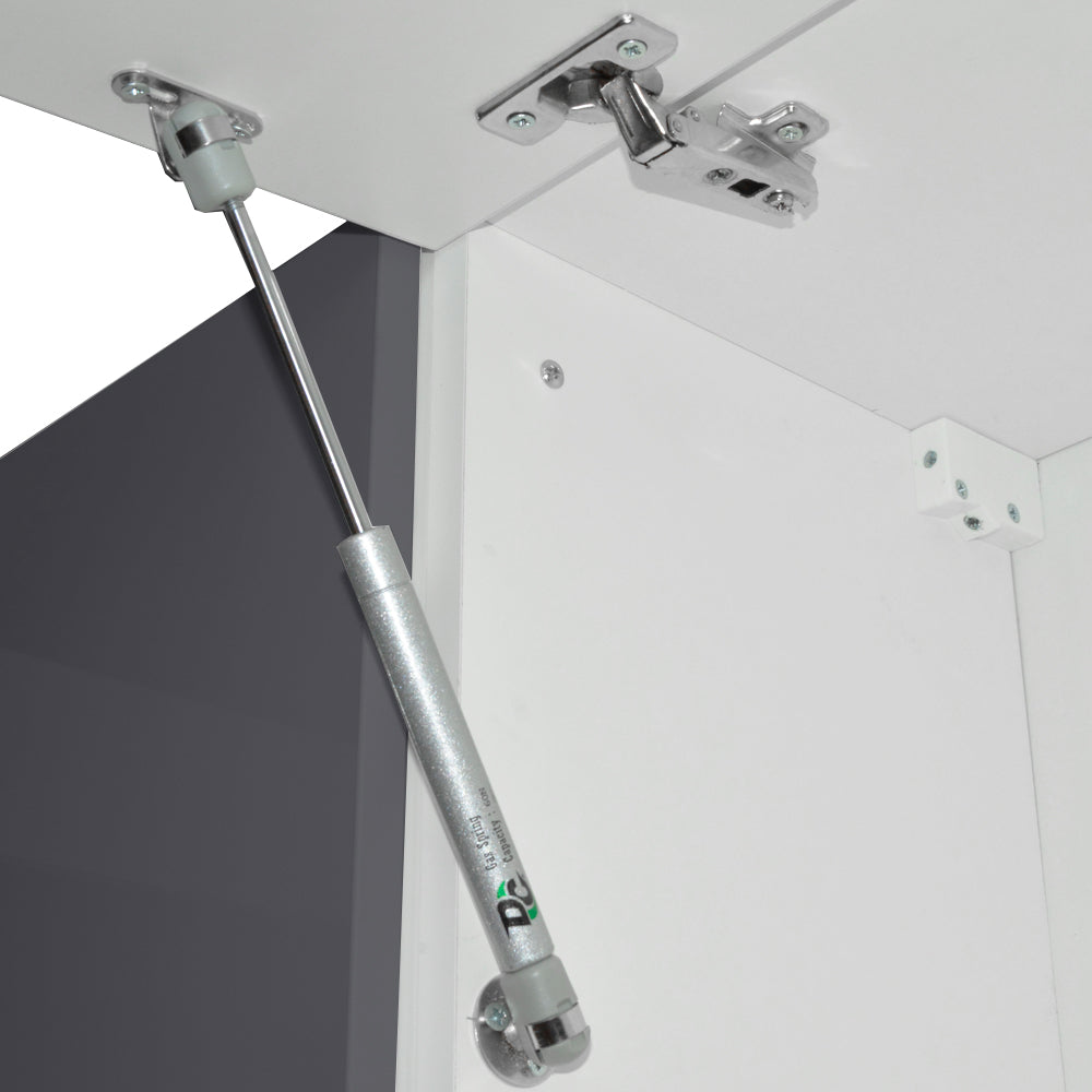 Vicco Mobile da cucina Antracite 240 cm , PL Marmo con striscia LED