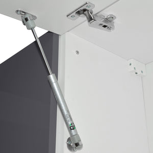 Vicco Mobile da cucina Antracite 240 cm , PL Marmo con striscia LED