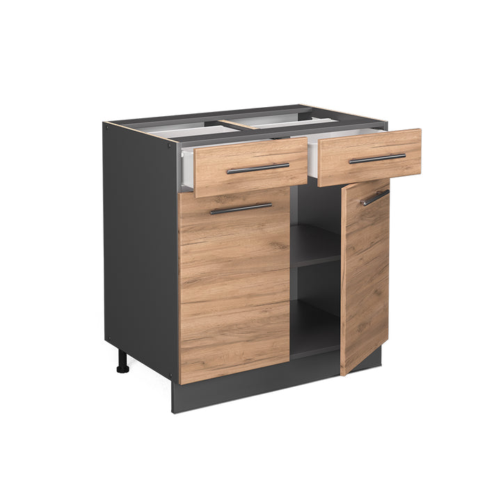 Vicco Mobiletto base per cucina Quercia dorata 80 cm , PL Rovere