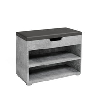 Vicco Panca scarpiera da ingresso Calcestruzzo 60 x 45 cm