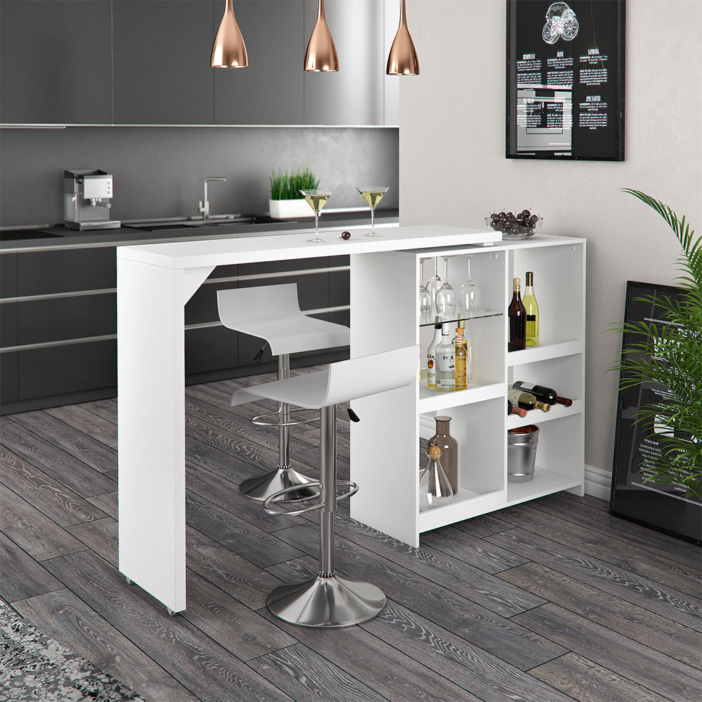 Vicco Tavolo bar alto Bianco 138 x 39 cm