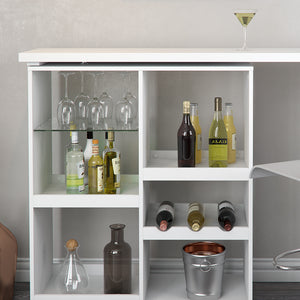 Vicco Tavolo bar alto Bianco 138 x 39 cm