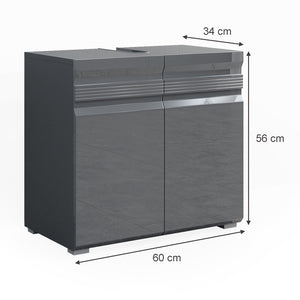 Vicco Mobile sottolavabo per bagno Antracite 60 x 60 cm