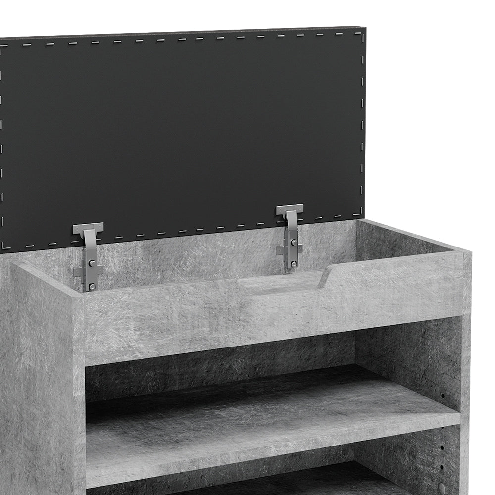 Vicco Panca scarpiera da ingresso Calcestruzzo 60 x 45 cm