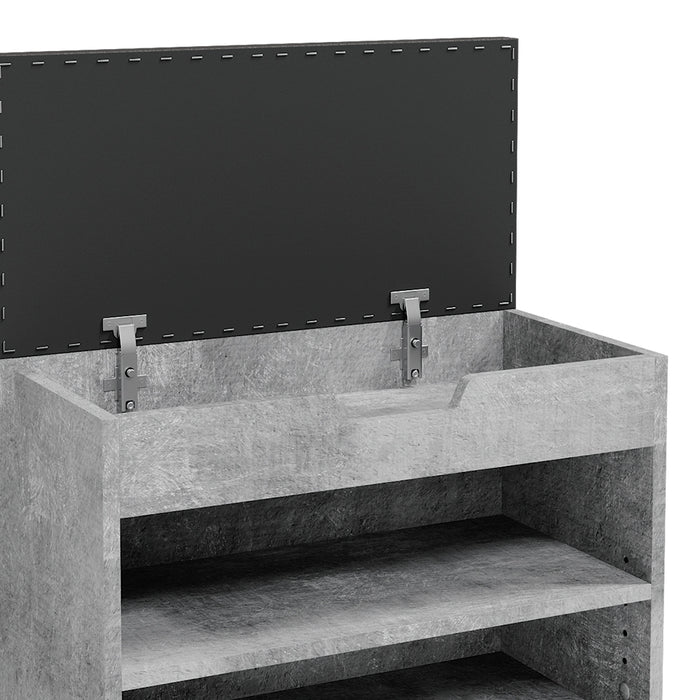 Vicco Panca scarpiera da ingresso Calcestruzzo 60 x 45 cm