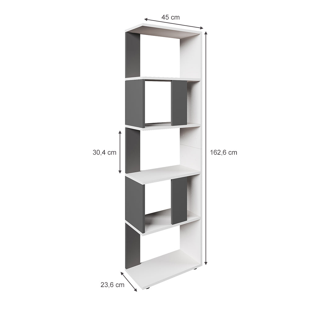 Vicco Divisorio per ambienti Antracite/bianco 45 x 162.6 cm