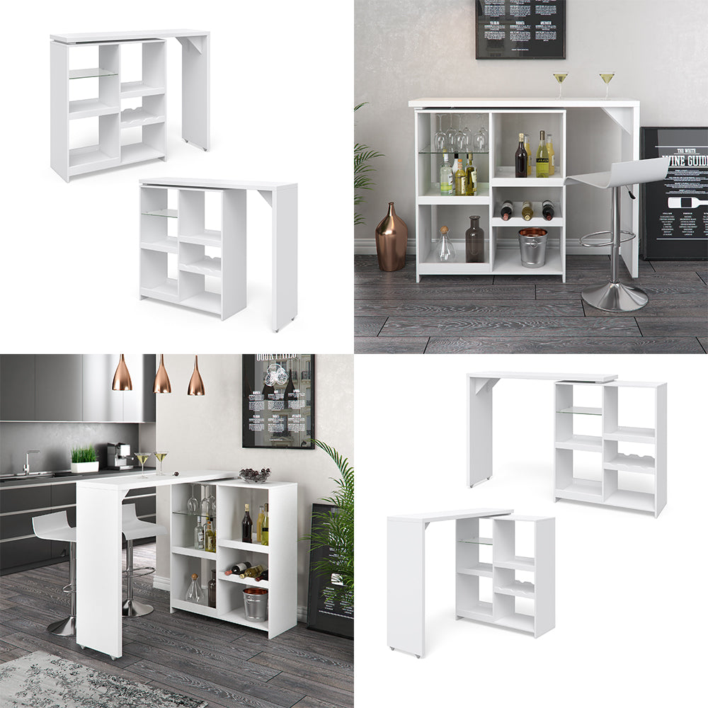 Vicco Tavolo bar alto Bianco 138 x 39 cm