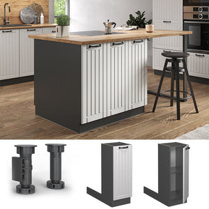 Vicco Isola cucina Bianco casa di campagna 30 cm senza piano di lavoro