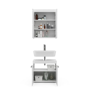 Vicco Set mobili bagno Bianco 2 parti