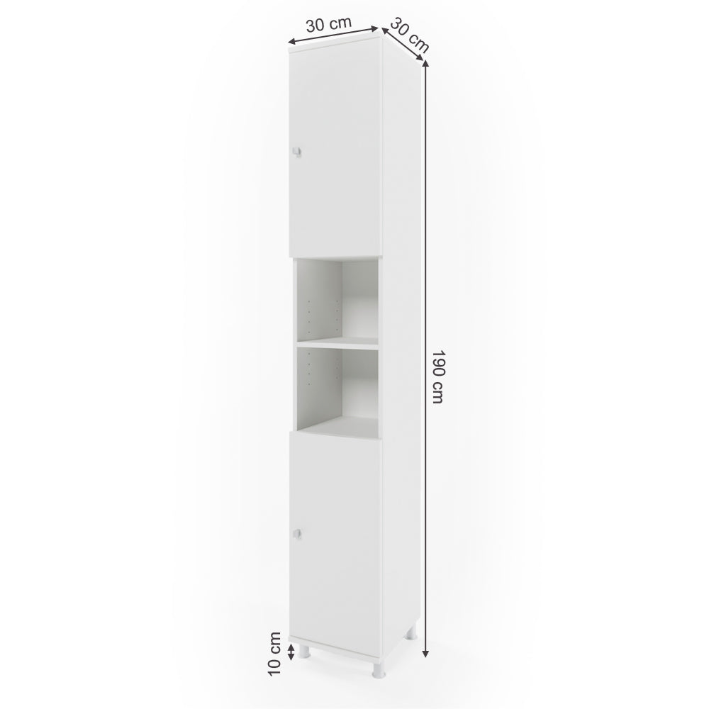 Vicco Mobile bagno alto Bianco 30 x 190 cm
