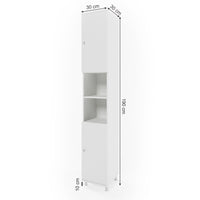 Vicco Mobile bagno alto Bianco 30 x 190 cm