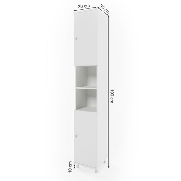 Vicco Mobile bagno alto Bianco 30 x 190 cm